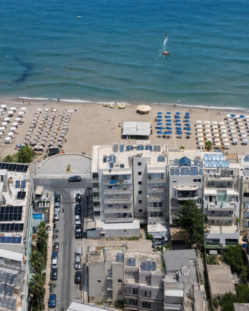Building and beachfront