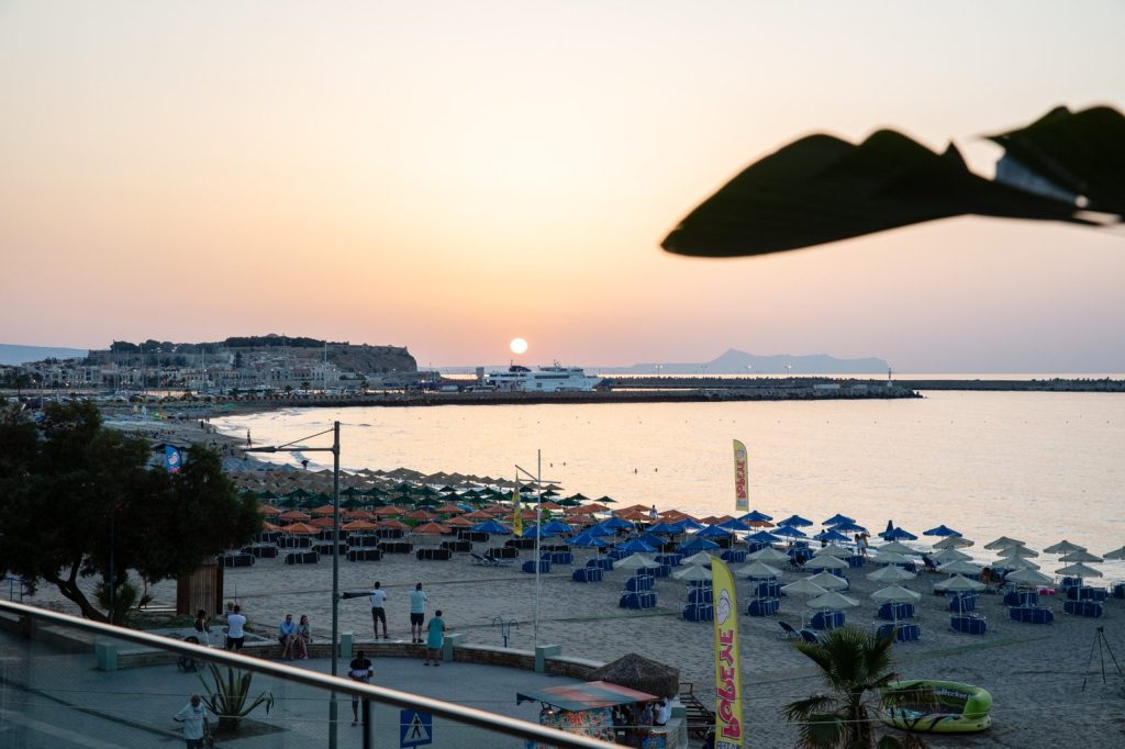 Sea view and sunset in Rethymno