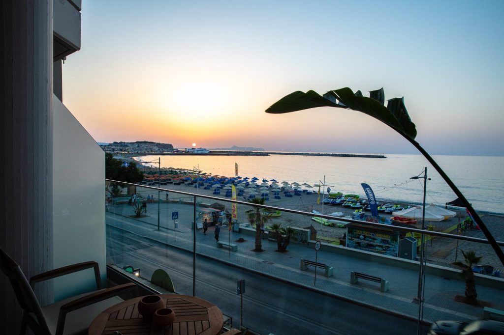 Sea view and sunset in Rethymno